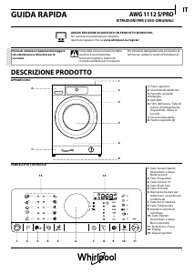 Manuale Whirlpool AWG 1112/PRO UK Lavatrice