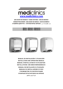 Manuale Mediclinics M02ACS Mediflow Asciugamani automatico