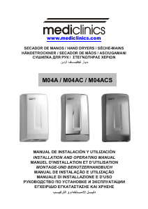 Manuale Mediclinics M04A Smartflow Asciugamani automatico