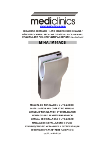 Manuale Mediclinics M14A Dualflow Plus Asciugamani automatico