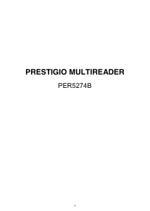 Manual Prestigio MultiReader 5274 E-Reader