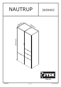 Priručnik JYSK Nautrup (100x200x50) Garderobni ormar