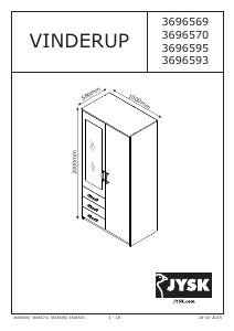 Manual JYSK Vinderup (100x200x58) Wardrobe