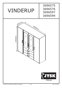 Brugsanvisning JYSK Vinderup (200x200x58) Garderobeskab