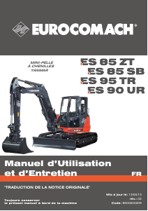 Mode d’emploi Eurocomach ES 85 SB Excavatrice