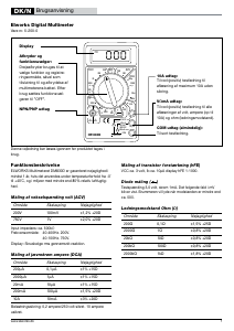 Bruksanvisning Elworks HP-830B Multimeter