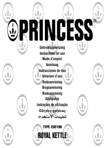 Manuale Princess 232190 Royal Bollitore