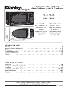 Mode d’emploi Danby DMW799W Micro-onde