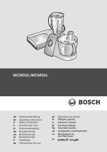 Manual Bosch MCM5530 Robot de cozinha