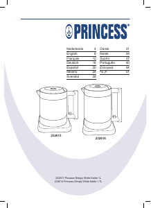 Handleiding Princess 232613 Simply White 1L Waterkoker