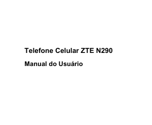Manual ZTE N290 Telefone celular