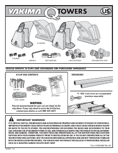 Handleiding Yakima Q-Towers Dakdrager