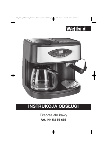 Instrukcja Weltbild 52 56 665 Ekspres do kawy