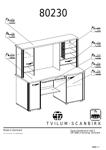 Руководство Tvilum 80230 Письменный стол