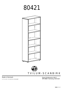 사용 설명서 Tvilum 80421 책장