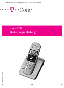 Bedienungsanleitung Telekom Sinus 200 Schnurlose telefon