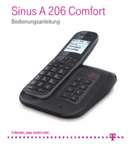 Bedienungsanleitung Telekom Sinus A 206 Comfort Schnurlose telefon