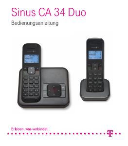Bedienungsanleitung Telekom Sinus CA 34 Duo Schnurlose telefon
