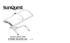 Manual SunQuest 2000 Sunbed