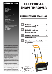 Bruksanvisning Scandinavia Garden 89022 Snøfreser