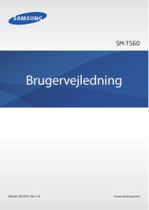 Brugsanvisning Samsung SM-T560 Galaxy Tab E Tablet