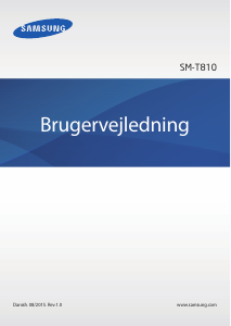 Brugsanvisning Samsung SM-T810 Galaxy Tab S2 Tablet