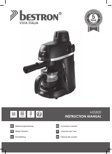 Manual de uso Bestron AES800 Máquina de café espresso