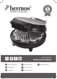 Manual Bestron AWM700CO Waffle Maker