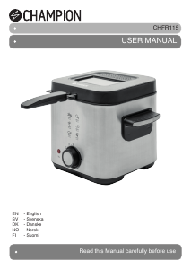 Manual Champion CHFR115 Deep Fryer