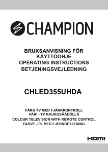 Brugsanvisning Champion CHLED355UHDA LED TV