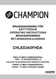 Bruksanvisning Champion CHLED343FHDA LED TV