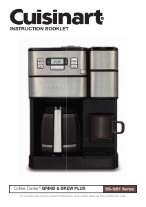 Manual Cuisinart SS-GB1 Coffee Machine