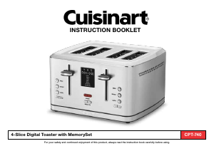 Manual de uso Cuisinart CPT-740 Tostador