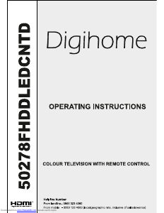 Handleiding Digihome 50278FHDDLEDCNTD LCD televisie
