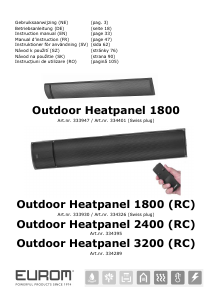 Manuál Eurom Outdoor Heatpanel 1800 RC Venkovní tepelný zářič