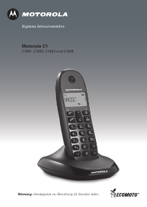 Bedienungsanleitung Motorola C1001 Schnurlose telefon