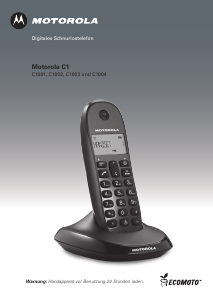 Bedienungsanleitung Motorola C1003 Schnurlose telefon