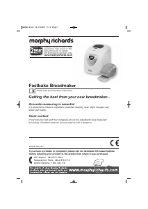 Manual Morphy Richards 48282 Fastbake Bread Maker