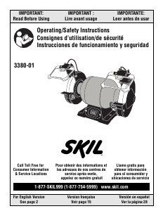 Manual de uso Skil 3380-01 Amoladora de banco