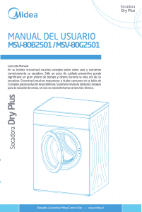 Manual de uso Midea MSV-80B2501 Secadora