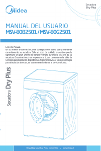 Manual de uso Midea MSV-80G2501 Secadora
