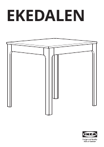 Käyttöohje IKEA EKEDALEN (120x70) Ruokapöytä