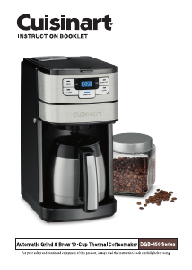 Manual Cuisinart DGB-450 Coffee Machine