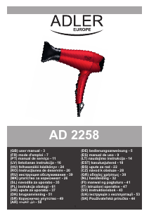 Manual Adler AD 2258 Uscător de păr