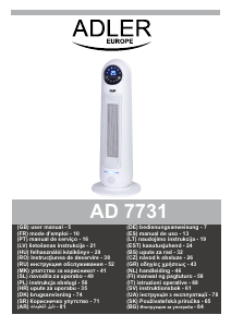 Manuale Adler AD 7731 Termoventilatore