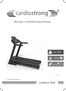 Bedienungsanleitung Cardiostrong TX30 Laufband