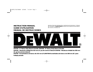 Manual de uso DeWalt DW756 Amoladora de banco