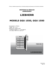 Instrukcja Liebherr GGU 1500 Zamrażarka