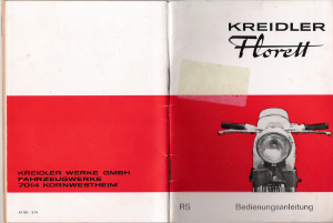 Bedienungsanleitung Kreidler Florett RS Moped