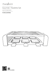 Használati útmutató Nedis FCRA220FBK6 Raclette grillsütő